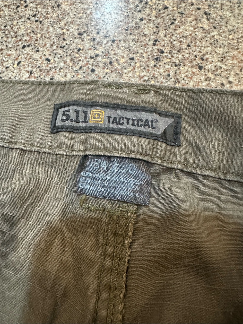 5.11 Tactical Olive Green Cargo Pants with Multiple Pockets - Picture 3 of 5